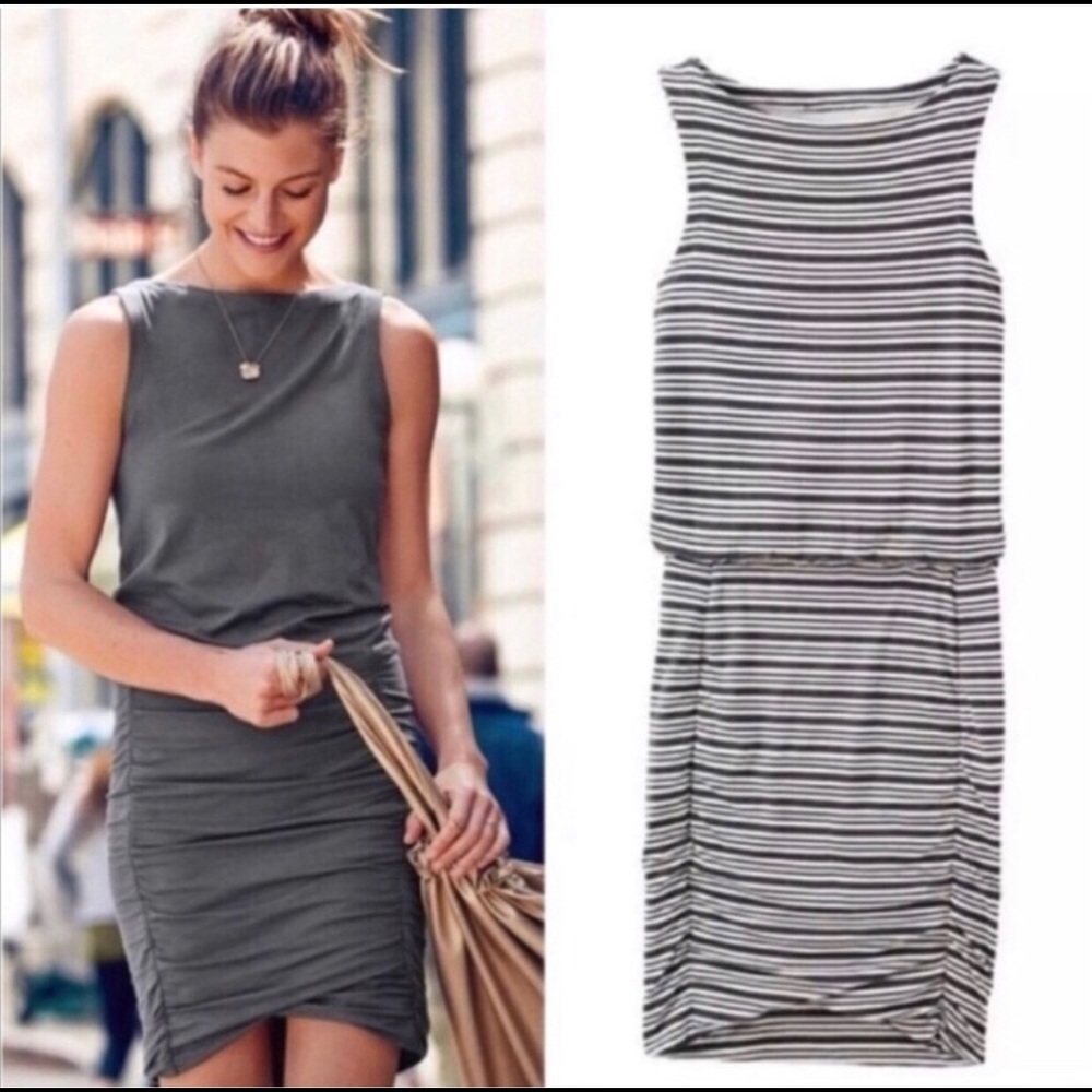 Athleta Tulip Striped dress Sz small